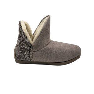 Rockport TruTECH Veda‎ Womens Slipper Boots Taupe Gray Knit Size 5